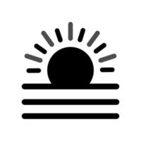 illustration vektorgrafik av soluppgång ikonen vektor