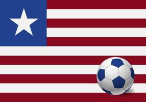 Liberia-Flagge und Fußball vektor