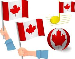 Kanada flagga Ikonuppsättning vektor