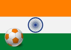Indien flagga och fotboll vektor