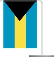 Bahamas-Flagge auf dem Pol-Symbol vektor