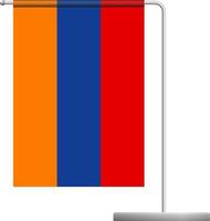 Armenien-Flagge auf dem Pol-Symbol vektor