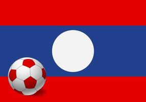 Laos-Flagge und Fußball vektor