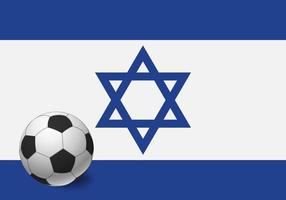 Israels flagga och fotboll vektor