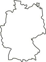 Karte von Deutschland. Übersichtskarte Vektor-Illustration