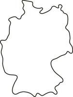 Karte von Deutschland. einfache Übersichtskarten-Vektorillustration vektor