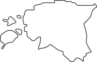 Karte von Estland. Übersichtskarte Vektor-Illustration vektor