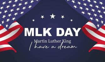 Martin Luther King jr. Tag. mlk. dritter montag im januar. Urlaubskonzept. vorlage für hintergrund, banner, karte, poster mit textbeschriftung. Vektor-eps10-Illustration vektor
