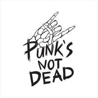 punks not dead doodle illustration för klistermärke tatuering affisch tshirt design etc vektor