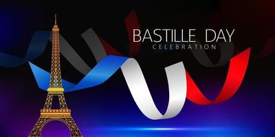 Frankrike bastiljens dag eller självständighetsdagen celebration.vector illustration vektor
