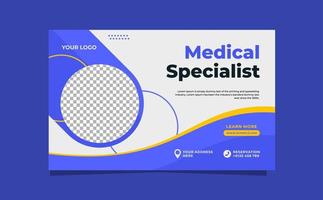 medicinsk specialist webb banner marknadsföring mall design vektor