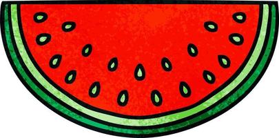 schrullige handgezeichnete Cartoon-Wassermelone vektor