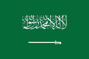 platt illustration av Saudiarabien flagga vektor