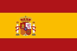 flache illustration der spanien-flagge vektor