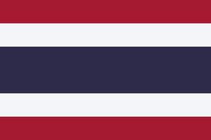 flache illustration der thailändischen flagge vektor