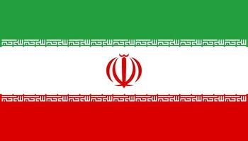 flache illustration der iranischen flagge vektor