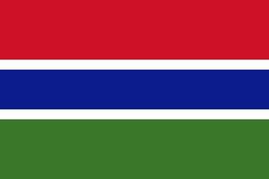 flache illustration der gambia-flagge vektor