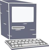 Cartoon-Doodle eines Computers und einer Tastatur vektor
