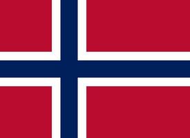 flache illustration der norwegen-flagge vektor