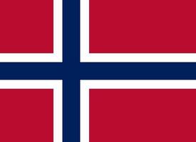 platt illustration av Norges flagga vektor