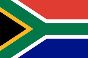 platt illustration av Sydafrika flagga vektor