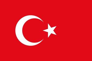 platt illustration av Turkiet flagga vektor