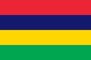 flache illustration der mauritius-flagge vektor