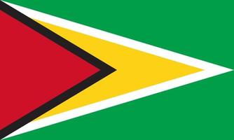 platt illustration av Guyana flagga vektor