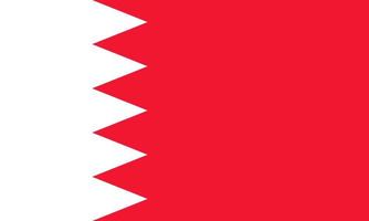 flache illustration der bahrain-flagge vektor