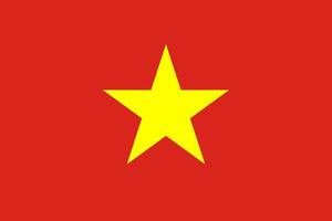 flache illustration der vietnam-flagge vektor