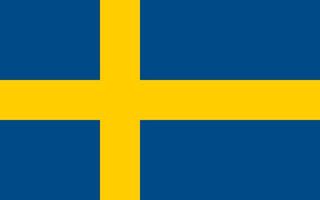 platt illustration av Sveriges flagga vektor