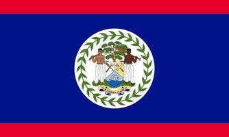 flache illustration der belize-flagge vektor