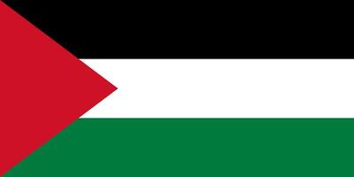 platt illustration av palestinska flaggan vektor