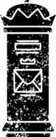 nödställd symbol brittisk postbox vektor
