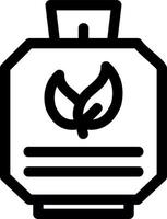 Symbol für die Linie der Biogasflasche vektor