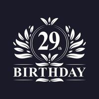 29 Jahre Geburtstagslogo, 29. Geburtstagsfeier. vektor