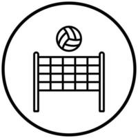 volleyboll nät ikon stil vektor