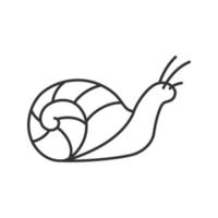 Schnecke lineares Symbol. dünne Liniendarstellung. Schnecke. Kontursymbol. Vektor isoliert Umrisszeichnung