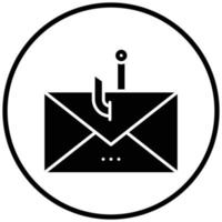 E-Mail-Phishing-Symbolstil vektor