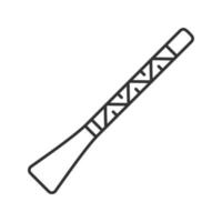 Lineares Symbol für Didgeridoo. dünne Liniendarstellung. didjeridu. Kontursymbol. Vektor isoliert Umrisszeichnung