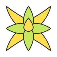 Farbsymbol für Fuchsschwanz-Agave. südamerikanische Wüstenpflanze. Agave abschwächen. exotische Blume. isolierte Vektorillustration vektor