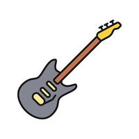 Farbsymbol für E-Gitarre. isolierte Vektorillustration vektor