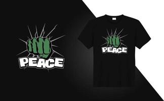 Frieden - trendiges Texturmuster Grunge-Effekt-T-Shirt-Design für T-Shirt-Druck, Bekleidungsmode, Poster, Wandkunst. Vektorillustrationskunst für T-Shirt. vektor