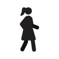 Frau in Seitenansicht Silhouette. Mädchen. isolierte Vektorillustration vektor