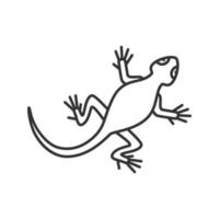 linjär ödla ikon. tunn linje illustration. salamander. kontur symbol. vektor isolerade konturritning