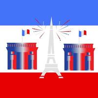 unabhängigkeitstag banner von frankreich glücklicher bastille-tag. vektor