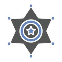 Sheriff-Abzeichen-Symbol-Stil vektor