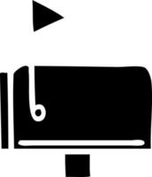 platt symbol brevlåda vektor