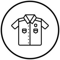 polisens uniform ikon stil vektor