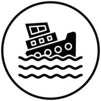 Symbolstil für Bootswaschbecken vektor